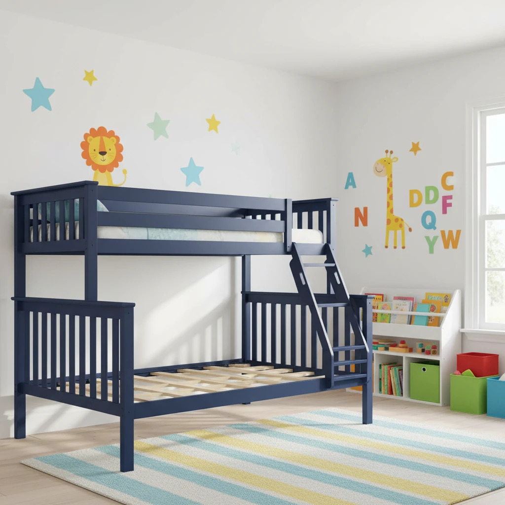 Litera moderna de pino macizo equipada con almacenamiento y personalizaci&oacute;n del color, cantidad m&iacute;ni